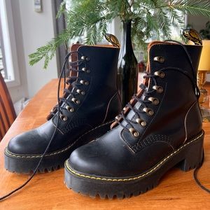 Dr. Martens Black Leather Moto Boots
